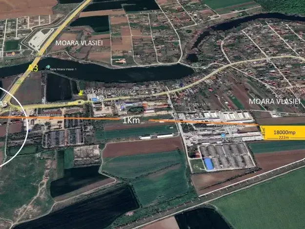 Teren Intravilan de Vânzare Moara Vlăsiei, Ilfov - Spațiu Ideal pentru Dezvoltare Industrială și Comercială - imaginea 4
